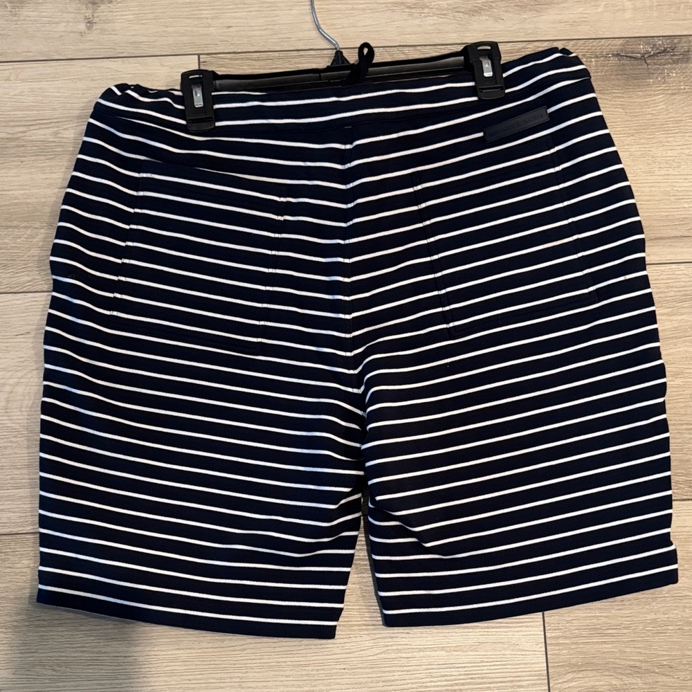 Michael Kors Navy and White Striped Men's Shorts - Picture 2 of 5